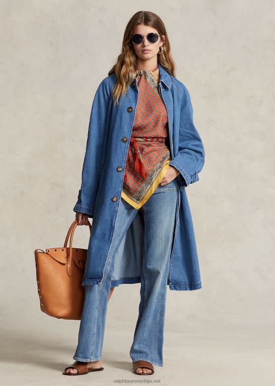 Жене Ralph Lauren деним ауто капут V2V443177 бацамацари прање