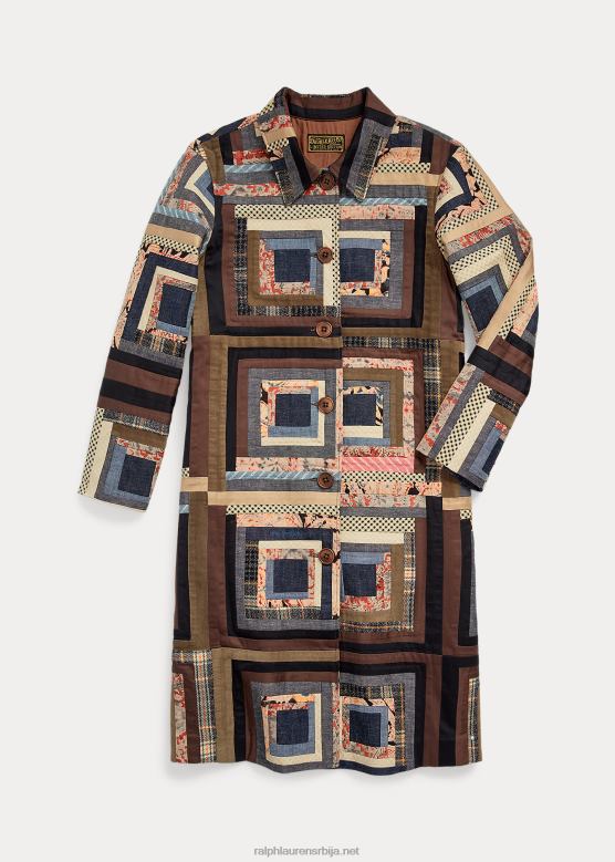 Жене Ralph Lauren ограничено издање пачворк капут V2V443656 црвена/тан мулти