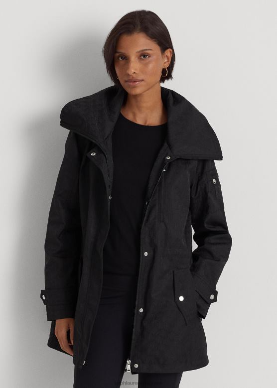 Жене Ralph Lauren кабаница од жакарда са монограмом са капуљачом V2V444125 црн