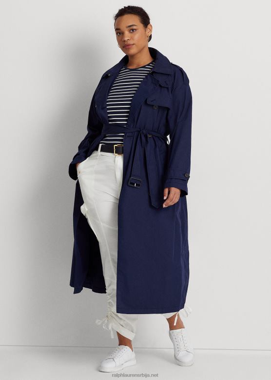 Жене Ralph Lauren капут од кепера од мешавине памука V2V444806 префињена морнарица