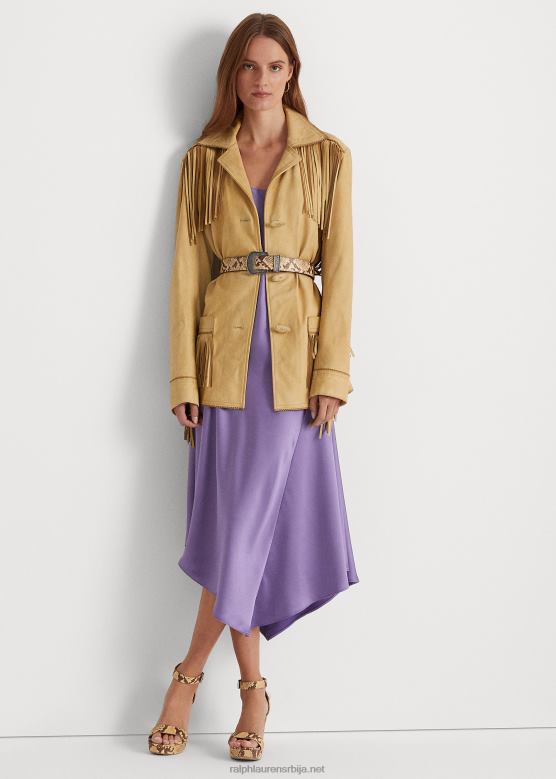 Жене Ralph Lauren капут од антилопа са ресама V2V449514 дуне тан