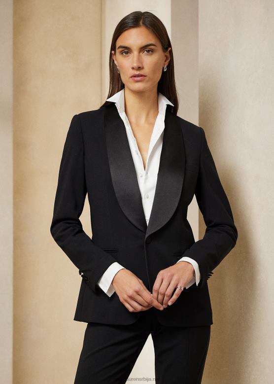 Жене Ralph Lauren сако са смокингом од вуне Сајер V2V443439 црн