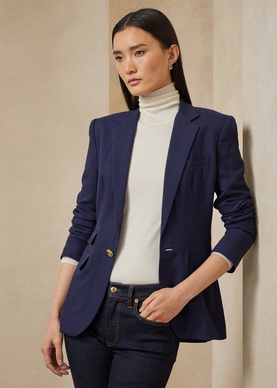 Жене Ralph Lauren паркер растезљива вунена јакна V2V443442 морнарица