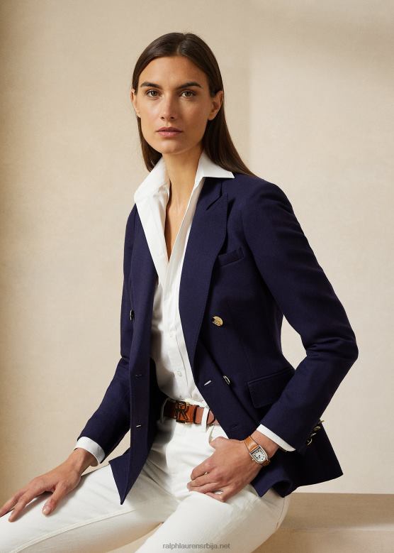 Жене Ralph Lauren цамден вунена креп јакна V2V443460 морнарица