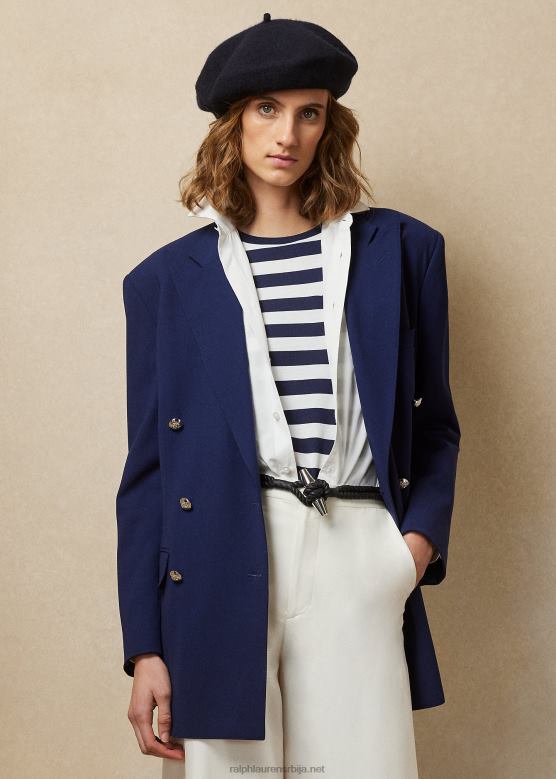 Жене Ralph Lauren Схелден вунена креп јакна V2V443504 лук морнарица