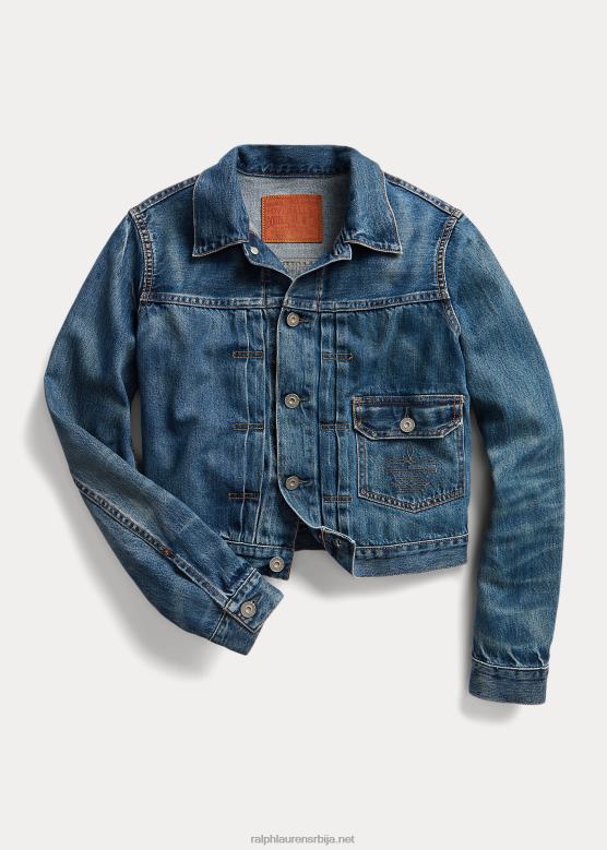 Жене Ralph Lauren скраћена тексас јакна V2V443680 кеннеи васх