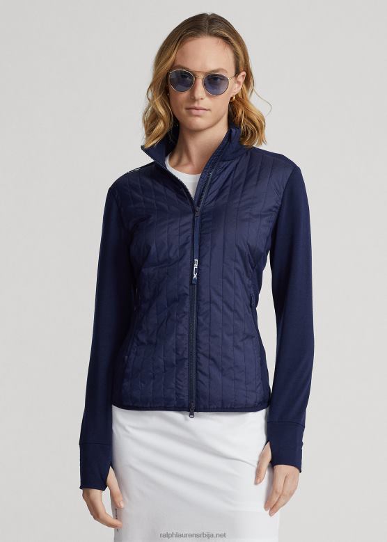 Жене Ralph Lauren хибридне перформансе јакна са пуним патентним затварачем V2V443729 префињена морнарица