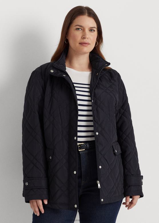 Жене Ralph Lauren прошивена моцкнецк јакна V2V444707 тамно тегет