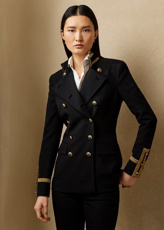 Жене Ralph Lauren дупла вунена креп јакна V2V449328 црн