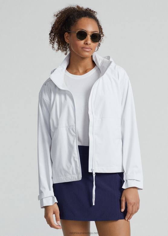 Жене Ralph Lauren водоодбојна јакна са капуљачом V2V449406 керамичка бела