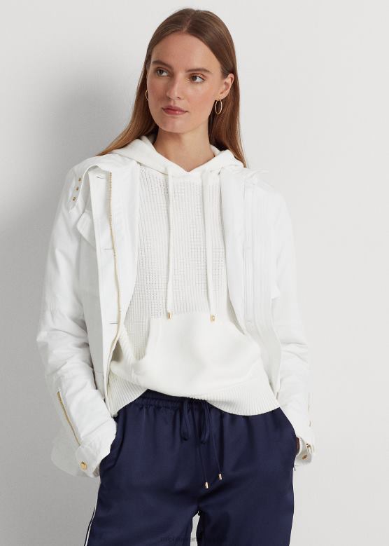 Жене Ralph Lauren пољска јакна од водоодбојног тафта V2V449542 бео