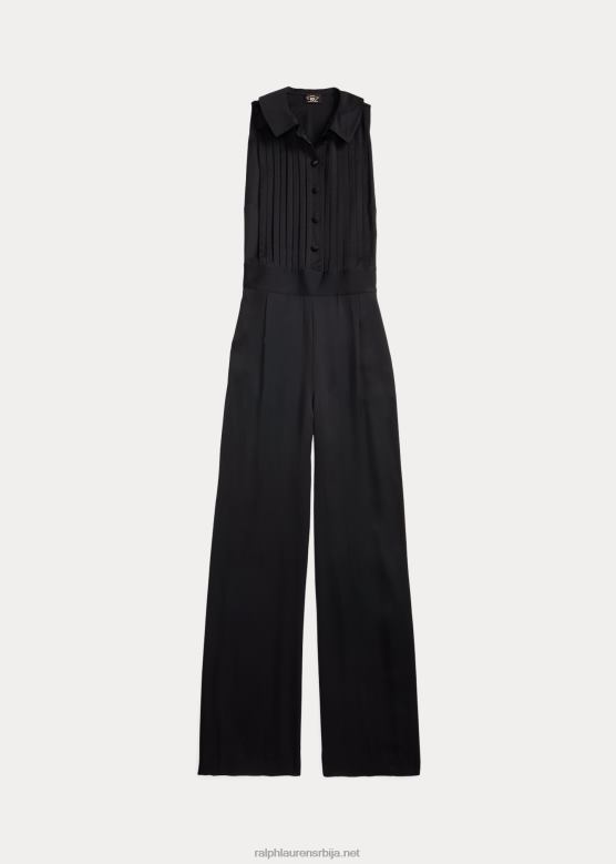 Жене Ralph Lauren креп комбинезон од смокинга без рукава V2V443618