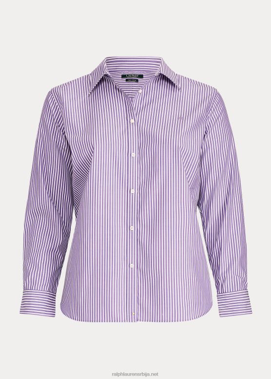 Жене Ralph Lauren пругаста памучна кошуља за лаку његу V2V444740
