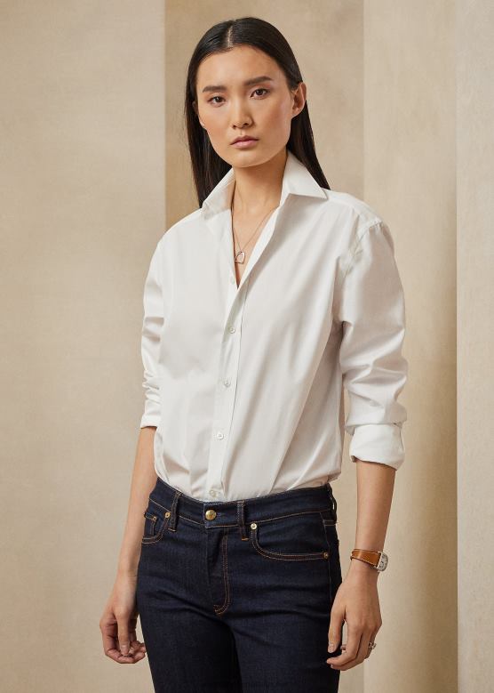 Жене Ralph Lauren кошуља дечка Адриена V2V449133 бео