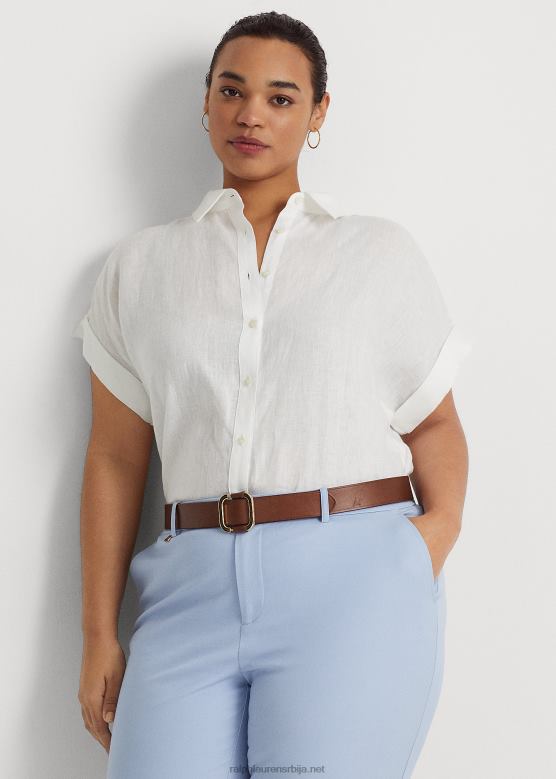 Жене Ralph Lauren ланена кошуља долман рукава V2V449480 бео