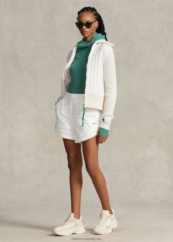 Жене Ralph Lauren кратка прошивена памучна врпца V2V443064 папир бели