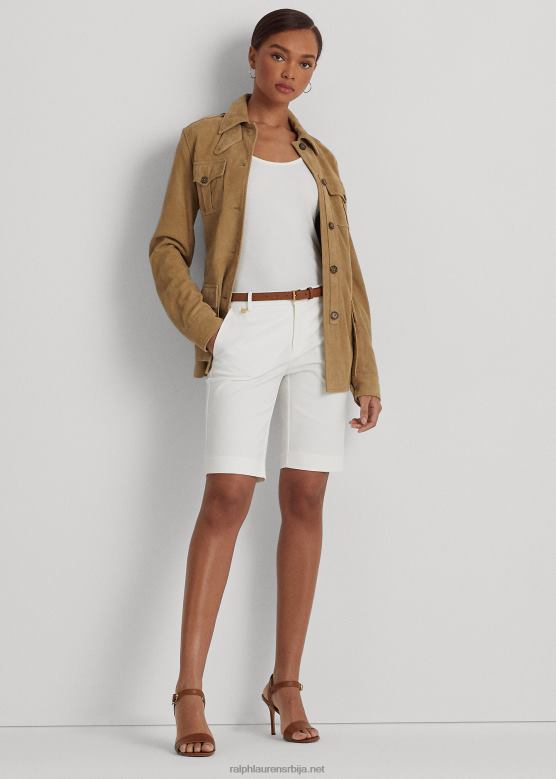 Жене Ralph Lauren би-стретцх кепер кратки V2V443831 бео