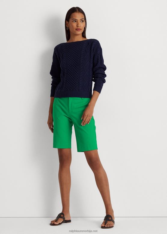 Жене Ralph Lauren би-стретцх кепер кратки V2V443834 палмин лист