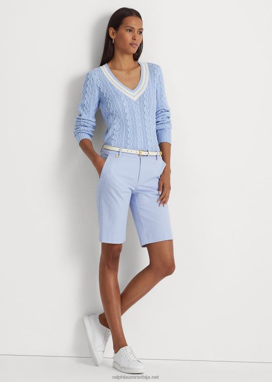 Жене Ralph Lauren би-стретцх кепер кратки V2V443835 шљунак плава