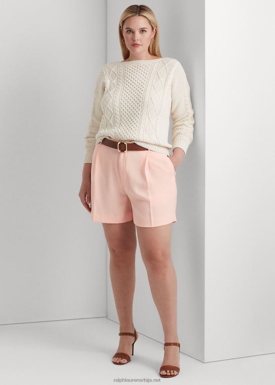 Жене Ralph Lauren плисирани жоржет кратки V2V444615 светло розе