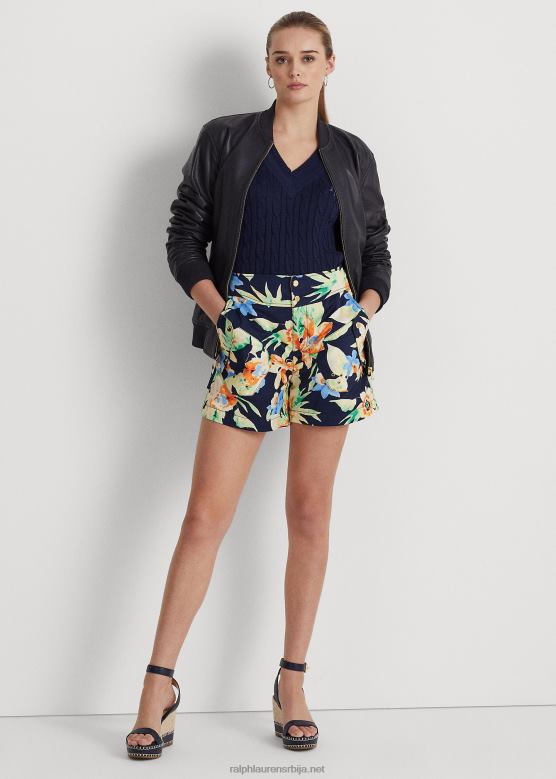 Жене Ralph Lauren цветни шантунг кратки V2V444874 морнарица мулти