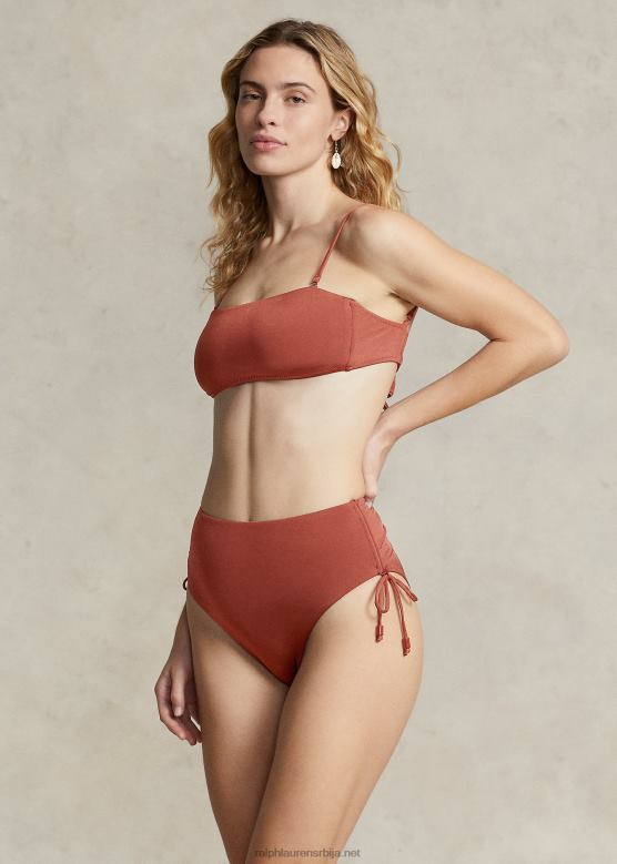 Жене Ralph Lauren мидкини доњи део са бочним везама V2V443141 сиенна