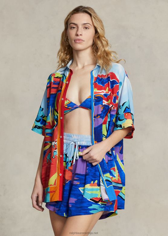 Жене Ralph Lauren мајица са штампом и кратки сет V2V443299