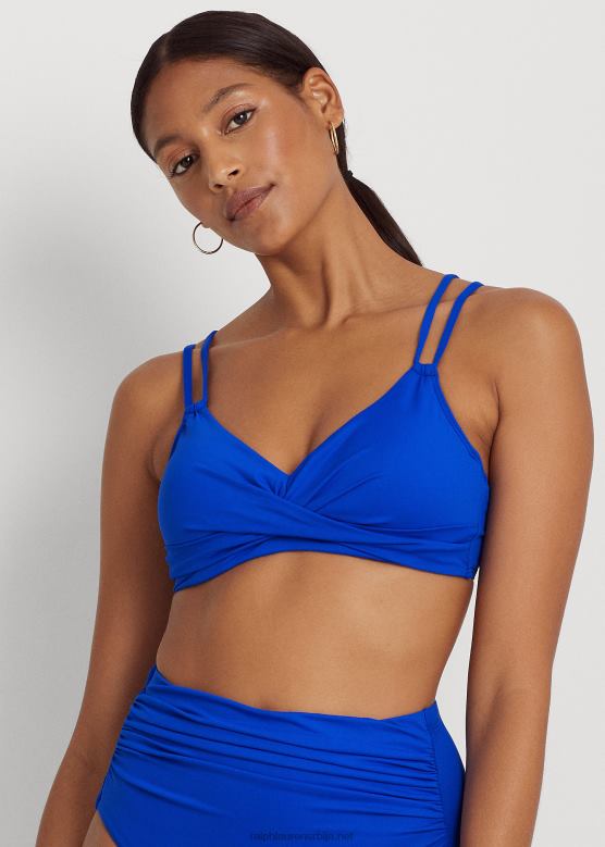 Жене Ralph Lauren твист-фронт бикини горњи део V2V444145 краљевско плаво