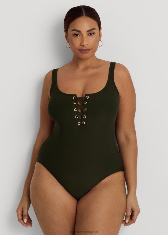 Жене Ralph Lauren пертле једноделни V2V444522 маслина