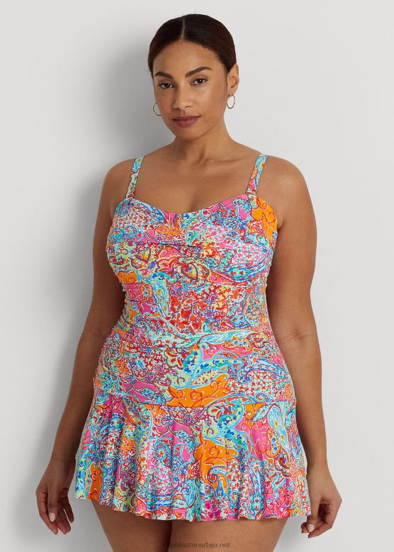 Жене Ralph Lauren принт тордирани бандо са сукњом једноделни V2V444582 мулти