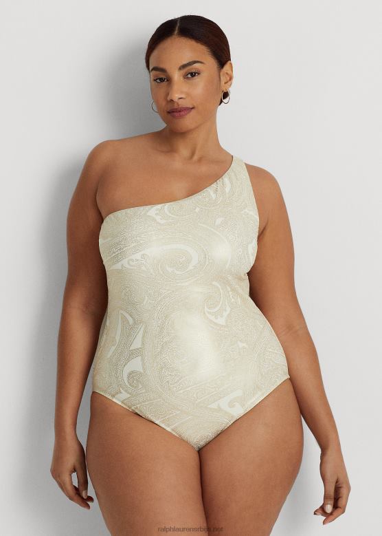 Жене Ralph Lauren пејсли једно раме једноделни V2V444583 злато