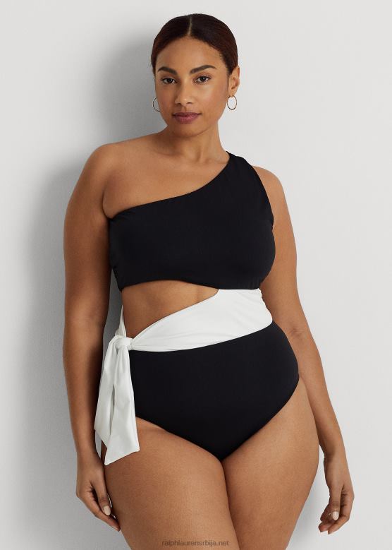 Жене Ralph Lauren двобојни изрез једноделни V2V444587 црн