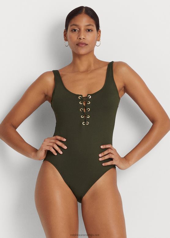 Жене Ralph Lauren пертле једноделни V2V449432 маслина