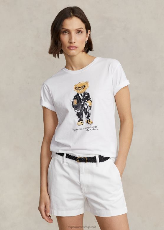 Жене Ralph Lauren мајица поло медведа V2V442939 бео