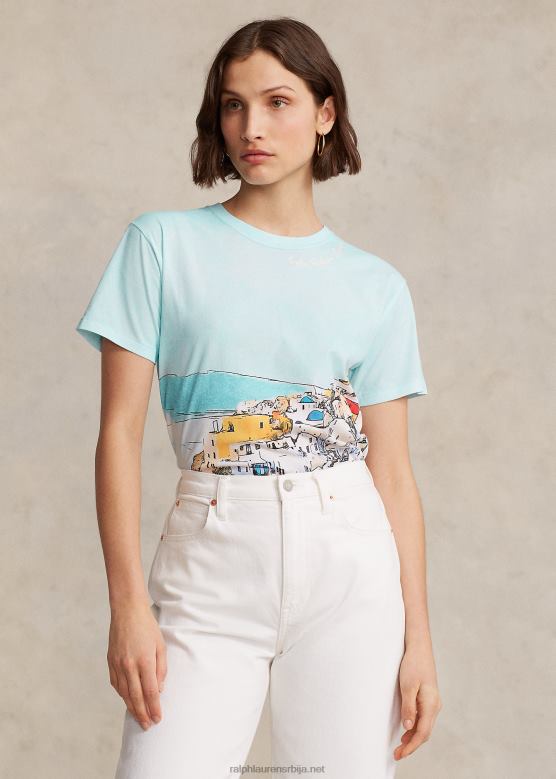 Жене Ralph Lauren Мајица од памучног дреса са мотивом мора V2V443035 мулти сцениц