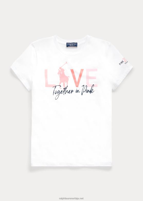 Жене Ralph Lauren розе пони памучна мајица са округлим изрезом V2V443434