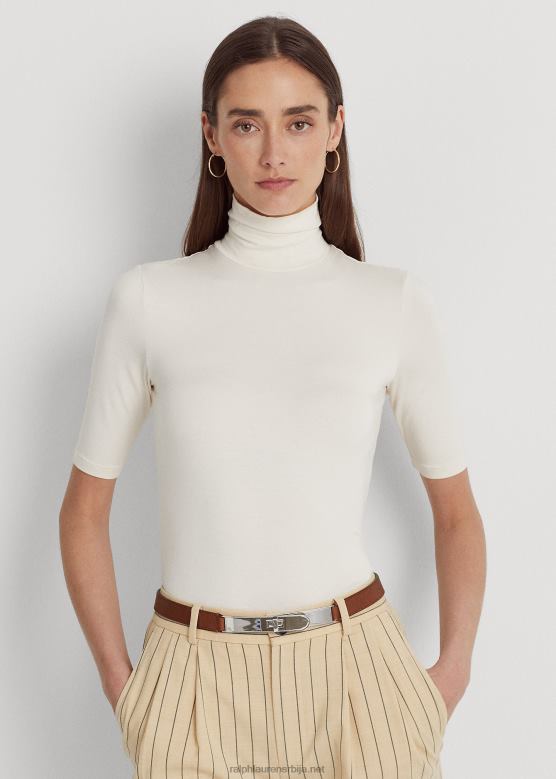 Жене Ralph Lauren мајица долчевина V2V444245 крема од маскарпонеа