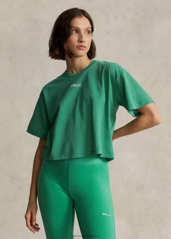 Жене Ralph Lauren скраћена мајица од памучног дреса V2V449173 сплав зелено