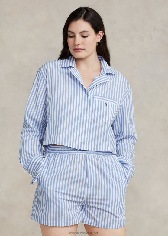 Жене Ralph Lauren Цроп топ & боксер поплин пиџама V2V442891