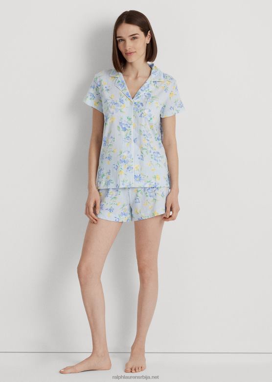 Жене Ralph Lauren сет за спавање са цветним дресом V2V444131 плави роман