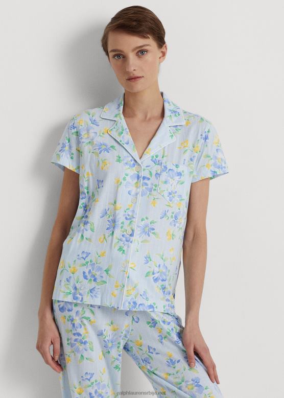 Жене Ralph Lauren цветни дрес капри сет за спавање V2V444133 плави роман