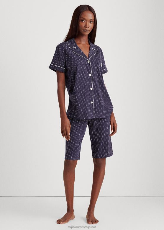 Жене Ralph Lauren памучни бермуда пј сет V2V444235 морнарска тачка
