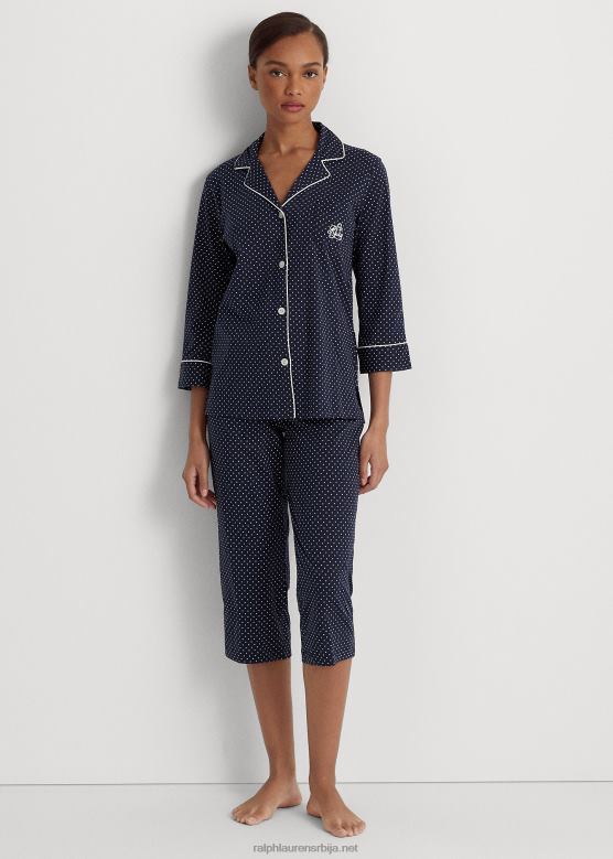 Жене Ralph Lauren памучни капри сет за спавање V2V444242 морнарица