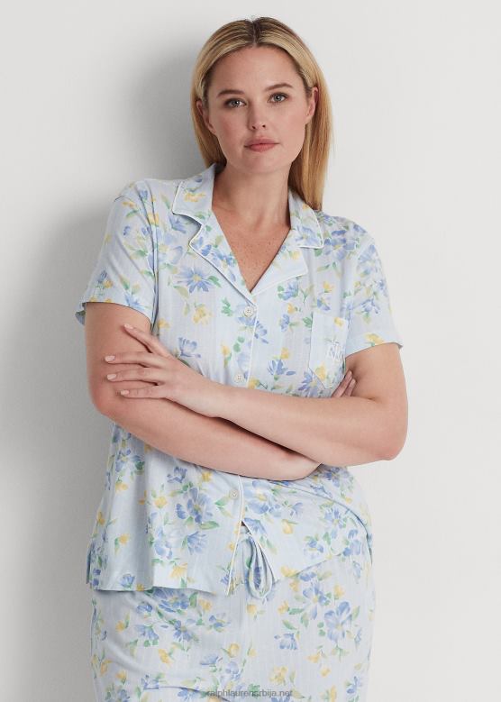 Жене Ralph Lauren цветни дрес капри сет за спавање V2V444709 плави роман