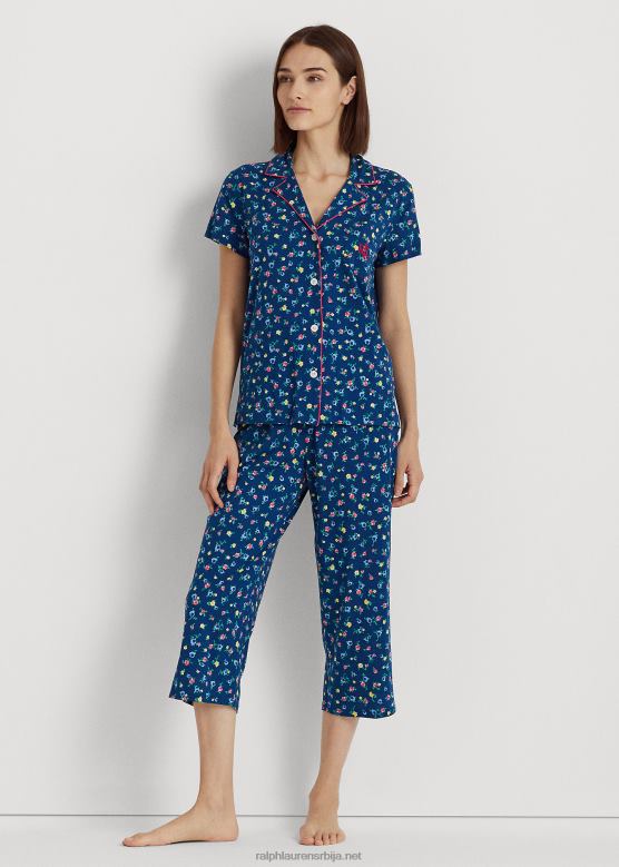 Жене Ralph Lauren цветни дрес капри сет за спавање V2V444848 морнарски принт