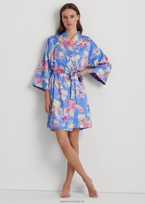 Жене Ralph Lauren цветни сатенски огртач V2V449426 плави цветни