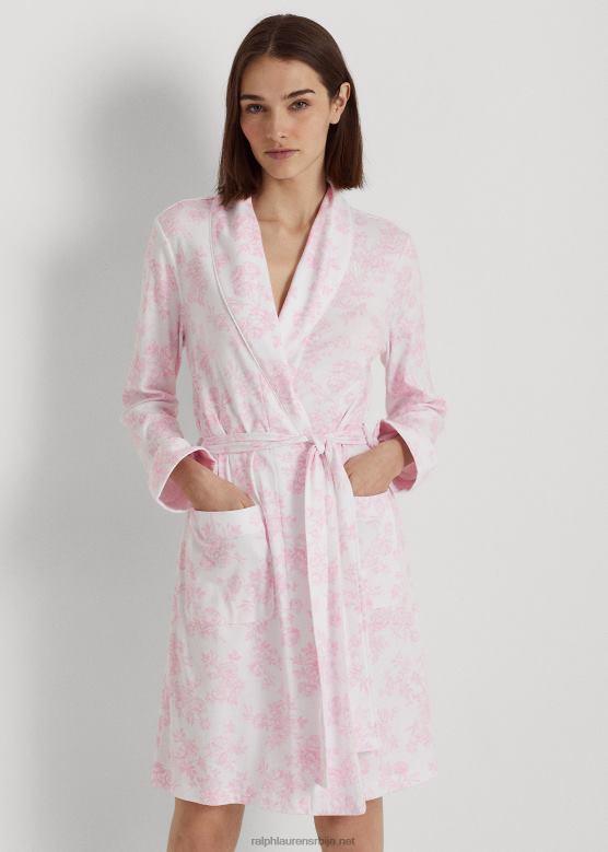 Жене Ralph Lauren огртач са шал-овратником са цветним спојем V2V449444 цветна ружа