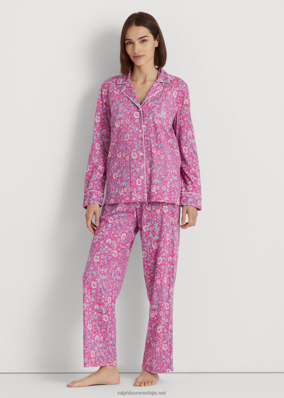 Жене Ralph Lauren сет за спавање са цветним дресом V2V449582 розе цветни