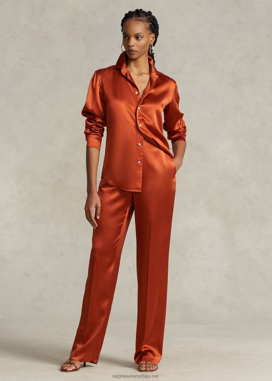 Жене Ralph Lauren равне панталоне од свилене шармезе V2V443209 слатки кромпир