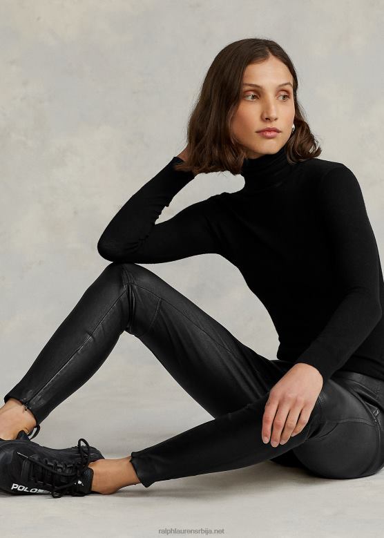 Жене Ralph Lauren кожне уске панталоне V2V443342 црн